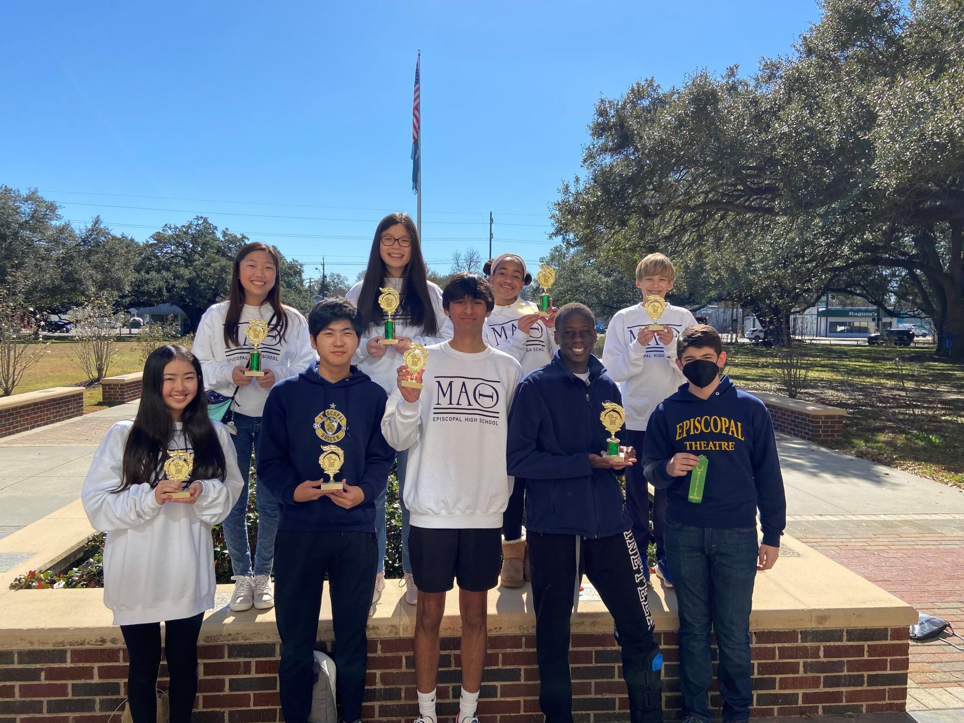 Mu Alpha Theta celebrates success at the Baton Rouge High tournament.